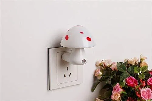 0254 Automatic Night Sensor Mushroom Lamp (0.2 watt, Multicolour)