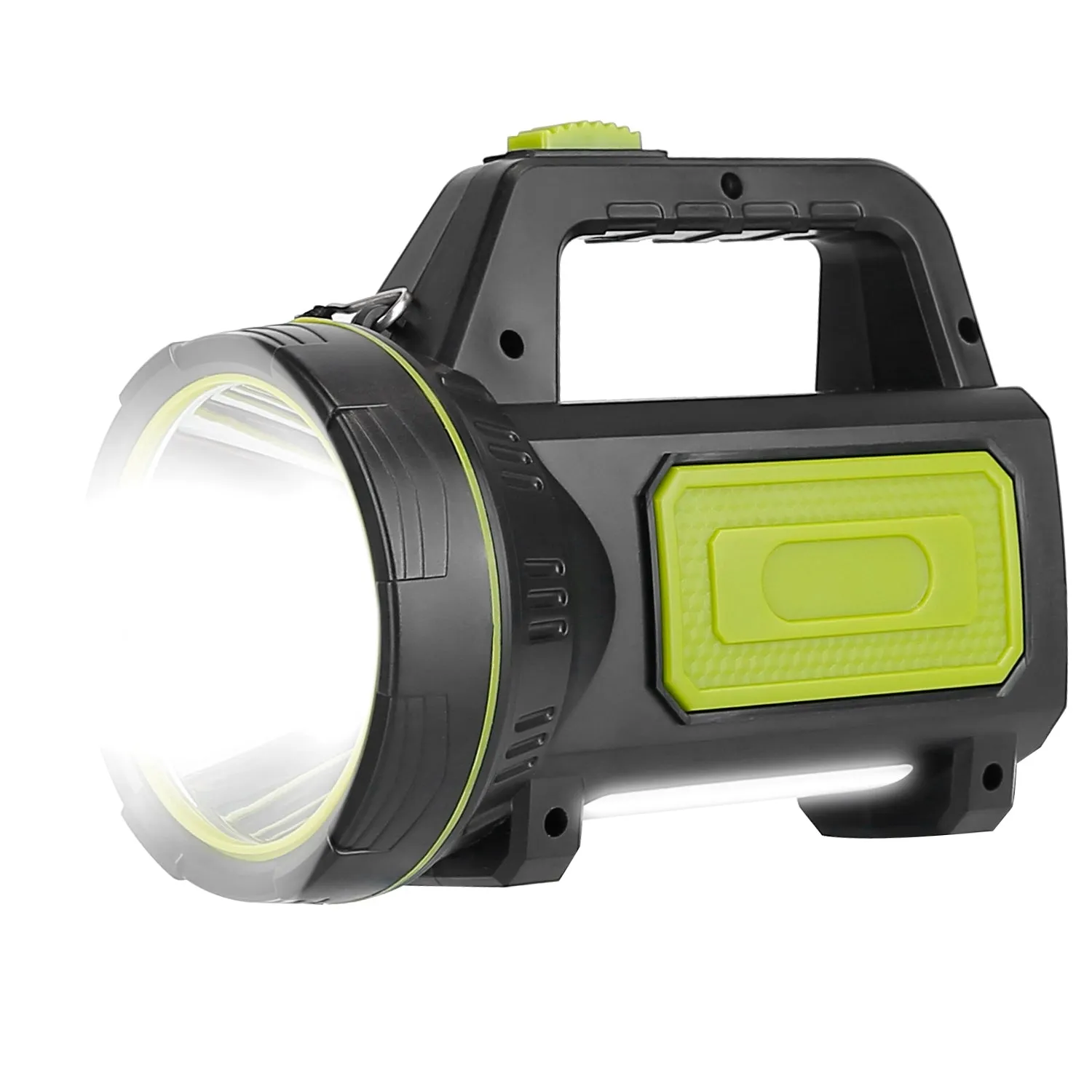 100000LM Super Bright LED Searchlight Portable Rechargeable Handheld Flashlight Waterproof Main Side Emergency Spotlight Camping Lantern