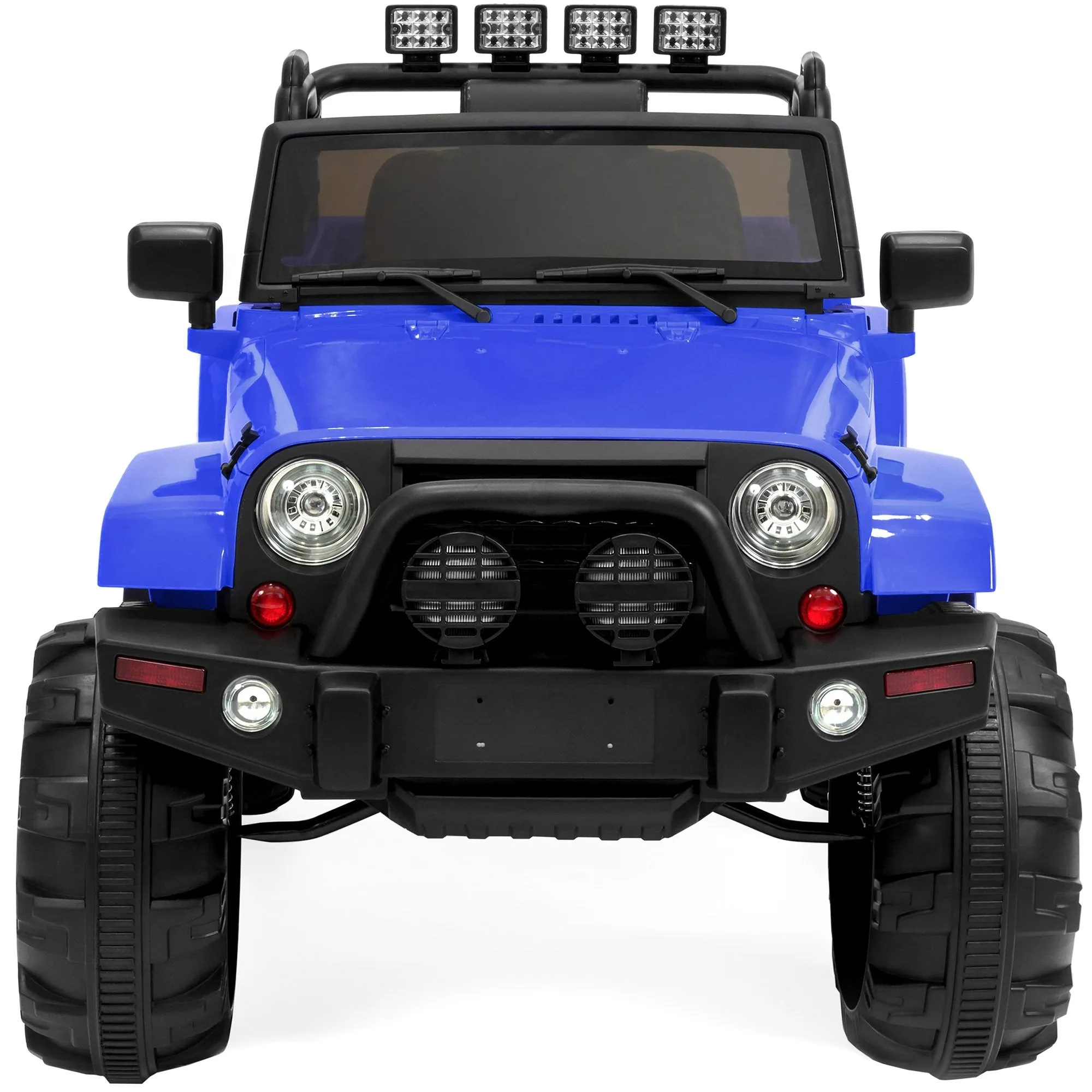 12V Kids Ride-On Truck Car Toy w/ 3 Speeds, LED Lights, Remote Control, Aux