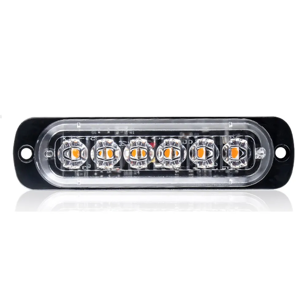 1pcs Led Strobe Warning Light Cheap Strobe Grille Flashing Lightbar Truck Car Beacon Lamp Amber Traffic Light 12V 24V Car Light