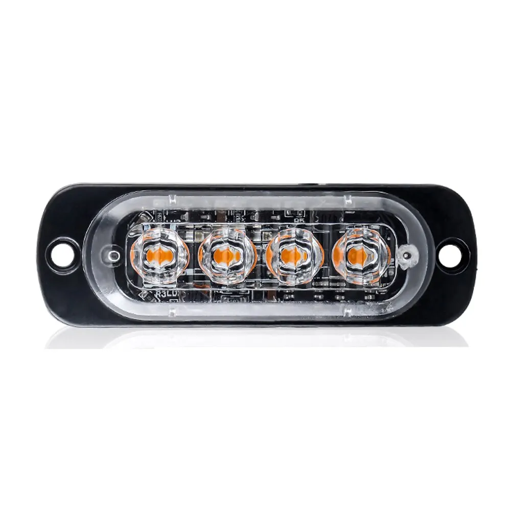 1pcs Led Strobe Warning Light Cheap Strobe Grille Flashing Lightbar Truck Car Beacon Lamp Amber Traffic Light 12V 24V Car Light