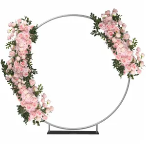 2 pcs/pk Premade Flower Backdrop Arch/Table Runner Decor - Pink