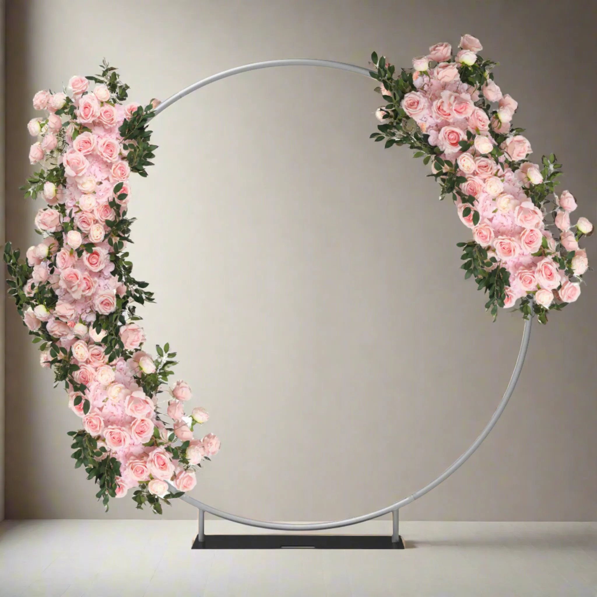 2 pcs/pk Premade Flower Backdrop Arch/Table Runner Decor - Pink