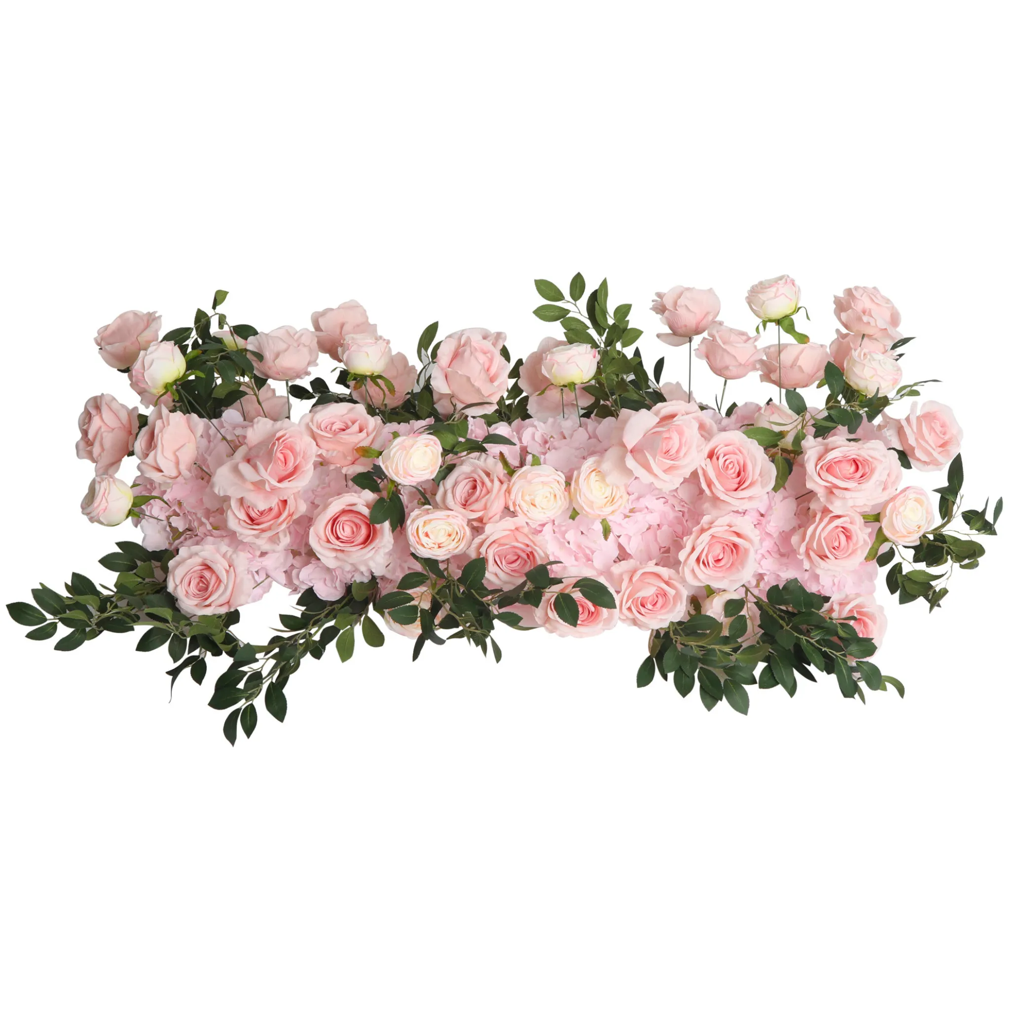 2 pcs/pk Premade Flower Backdrop Arch/Table Runner Decor - Pink