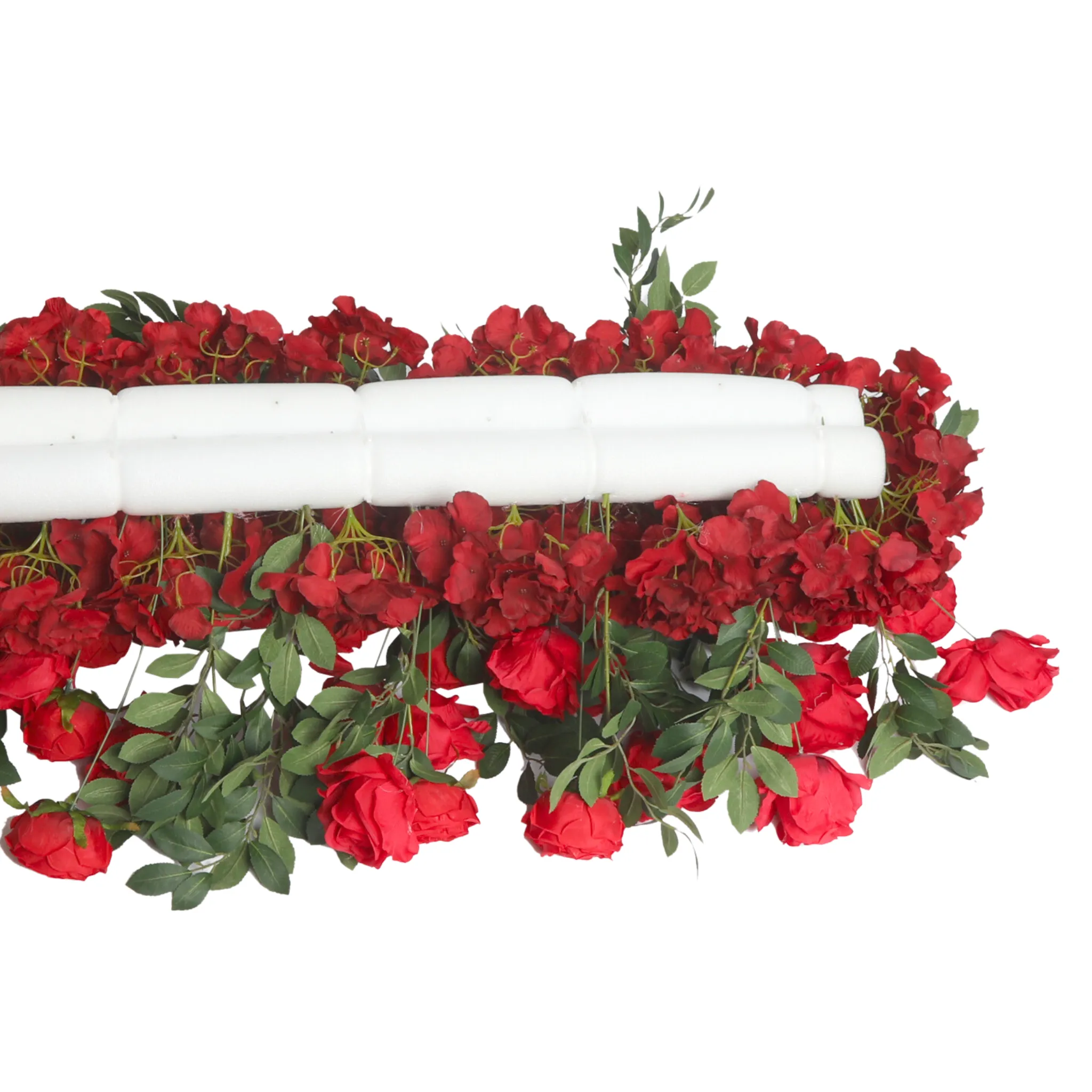 2 pcs/pk Premade Flower Backdrop Arch/Table Runner Decor - Red