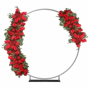 2 pcs/pk Premade Flower Backdrop Arch/Table Runner Decor - Red