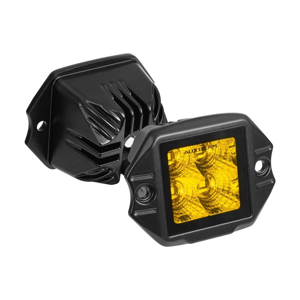 3.5 Inch 40W Flush Mount LED Pod Light White & Amber Flood Off Road Lights