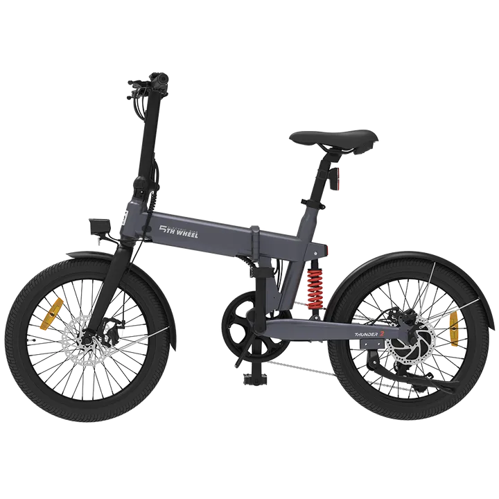 5th Wheel Electric Foldable Bike Thunder 2 - 49.7 Miles Range & 20 MPH, 700W Peak Motor