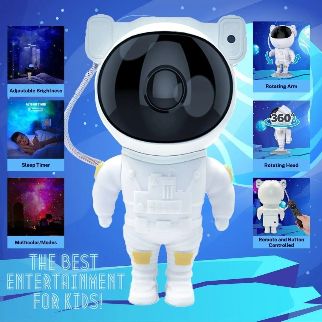 Astronaut Star Projector Galaxy Night Light