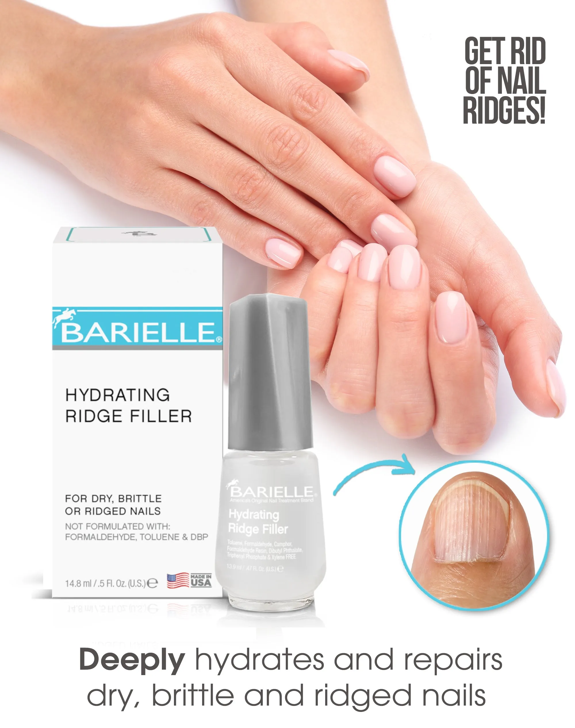 Barielle Hydrating Ridge Filler Base Coat .5 oz. (2-PACK)