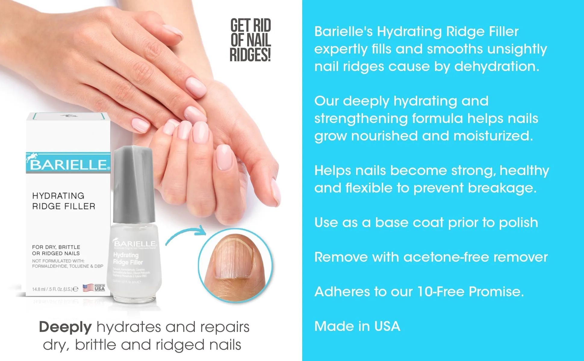 Barielle Hydrating Ridge Filler Base Coat .5 oz.