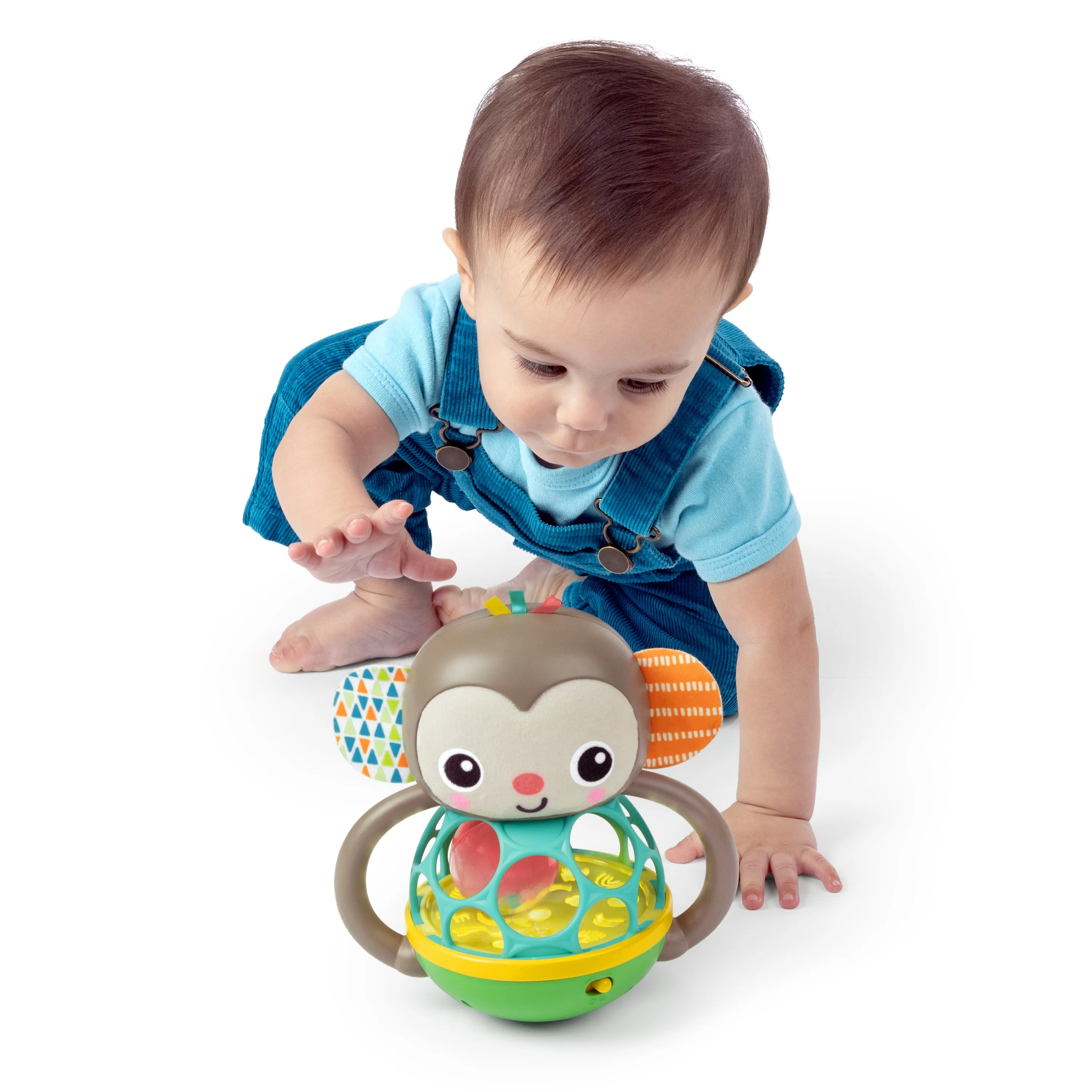 Bright Starts Grab & Giggle Monkey Multi-Sensory Toy, Unisex, 6 Months 