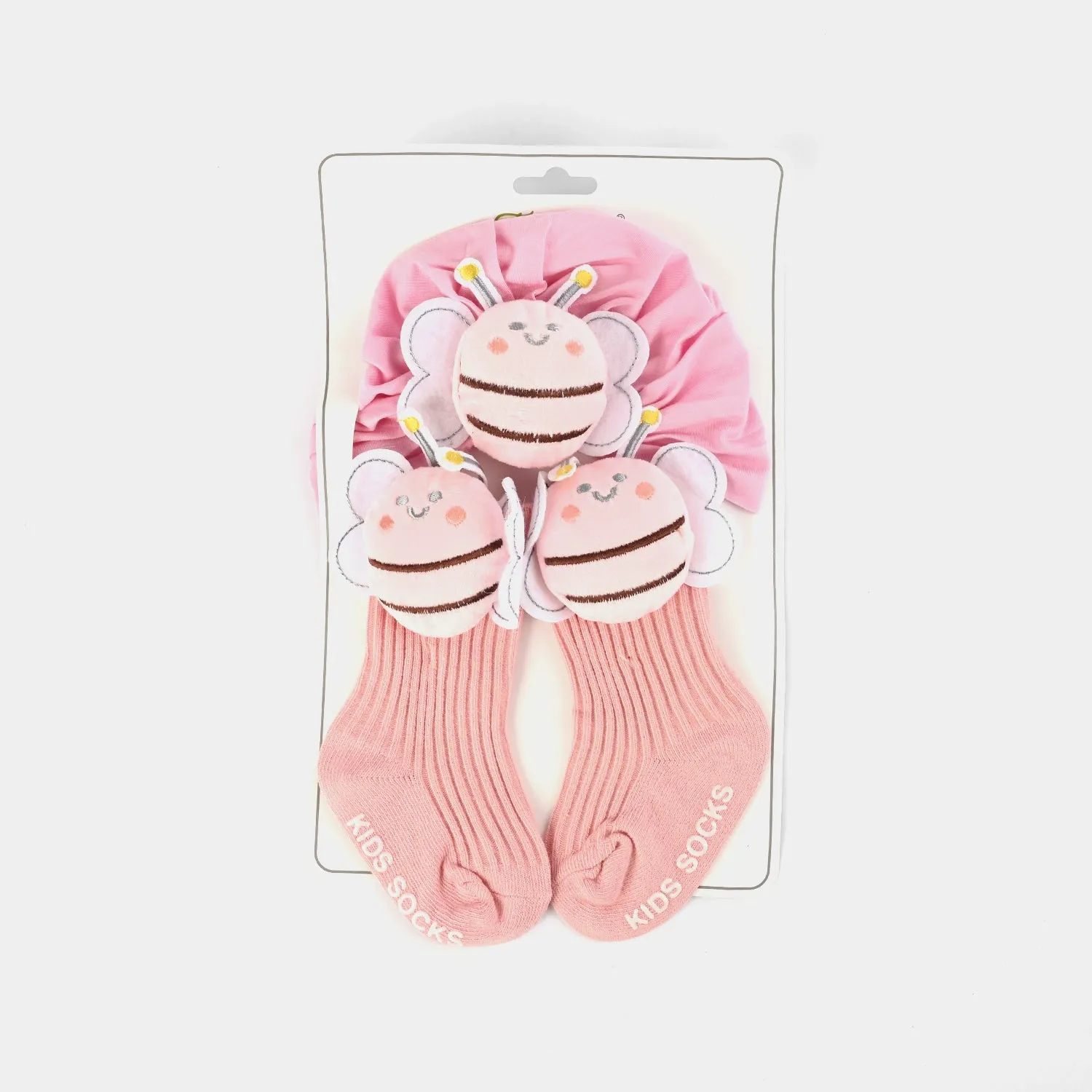 Cap socks Set Butterfly Pink 9M 