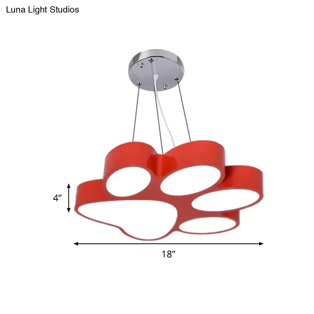 Cartoon LED Hanging Lamp - Doggy Paw Bathroom Pendant Light