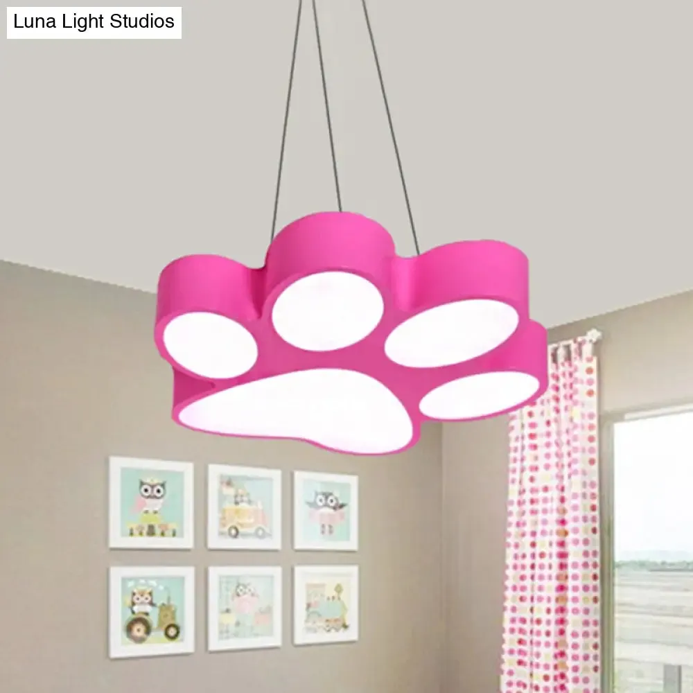 Cartoon LED Hanging Lamp - Doggy Paw Bathroom Pendant Light