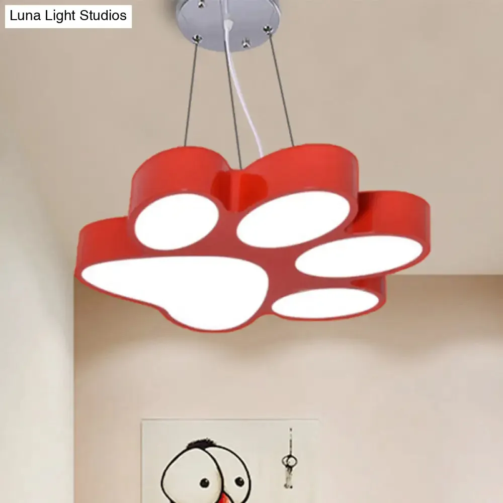 Cartoon LED Hanging Lamp - Doggy Paw Bathroom Pendant Light