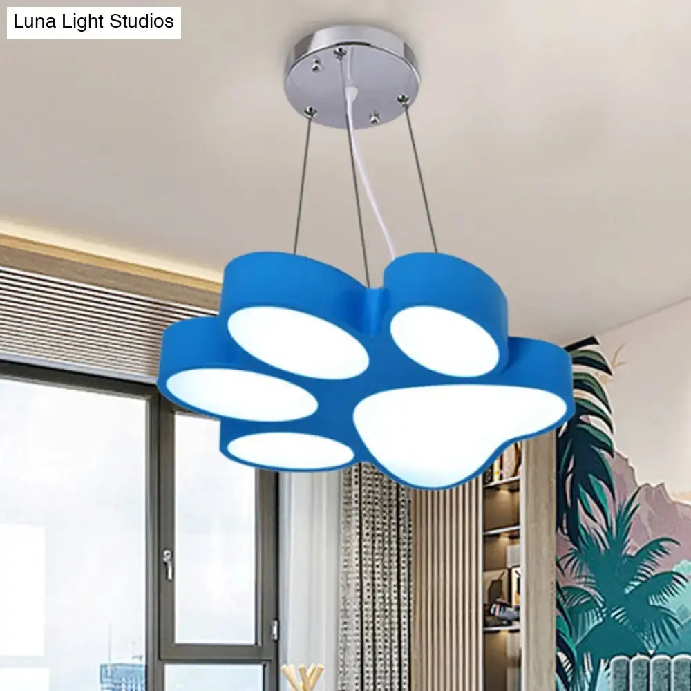 Cartoon LED Hanging Lamp - Doggy Paw Bathroom Pendant Light