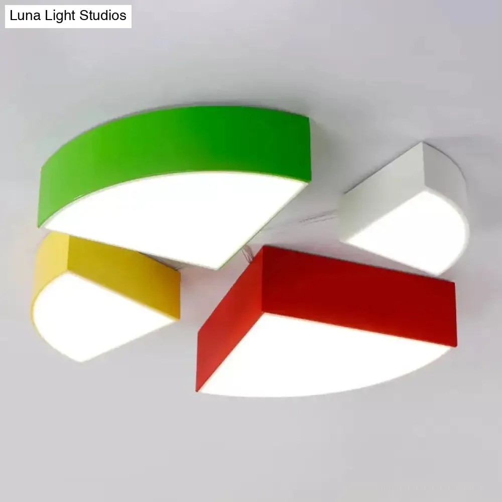 Cartoon LED Tangram Flush Mount Ceiling Light for Living Room - Acrylic Fixture