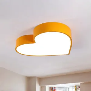 Cartoon Loving Heart LED Flush Mount Light with Romantic Acrylic Design - Flush Ceiling Light for Bedrooms