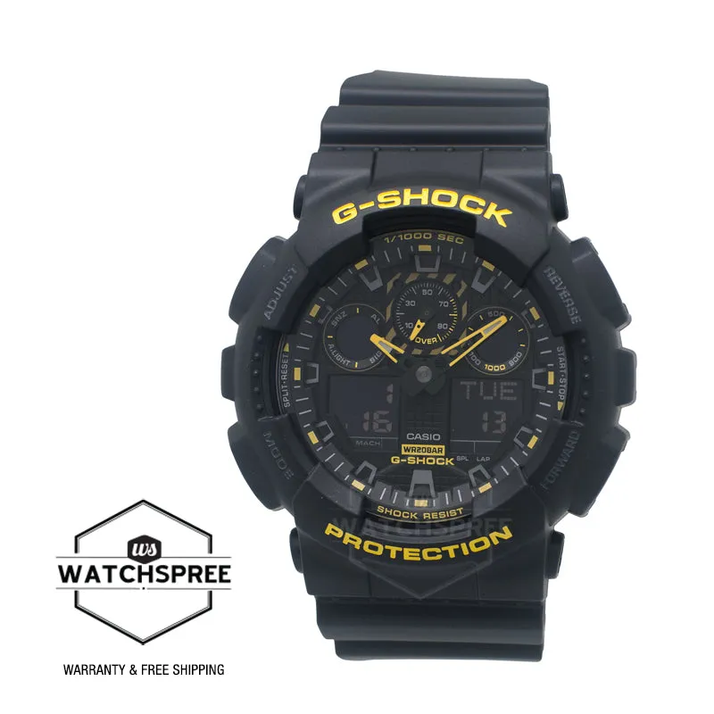 Casio G-Shock GA-100 Lineup Caution Yellow Series Watch GA100CY-1A GA-100CY-1A