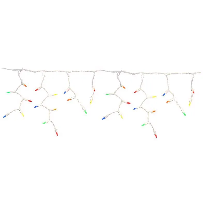 Celebrations Platinum LED T5 Multicolored 100 ct Icicle Christmas Lights 9.5 ft.