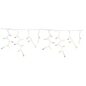 Celebrations Platinum LED T5 Multicolored 100 ct Icicle Christmas Lights 9.5 ft.