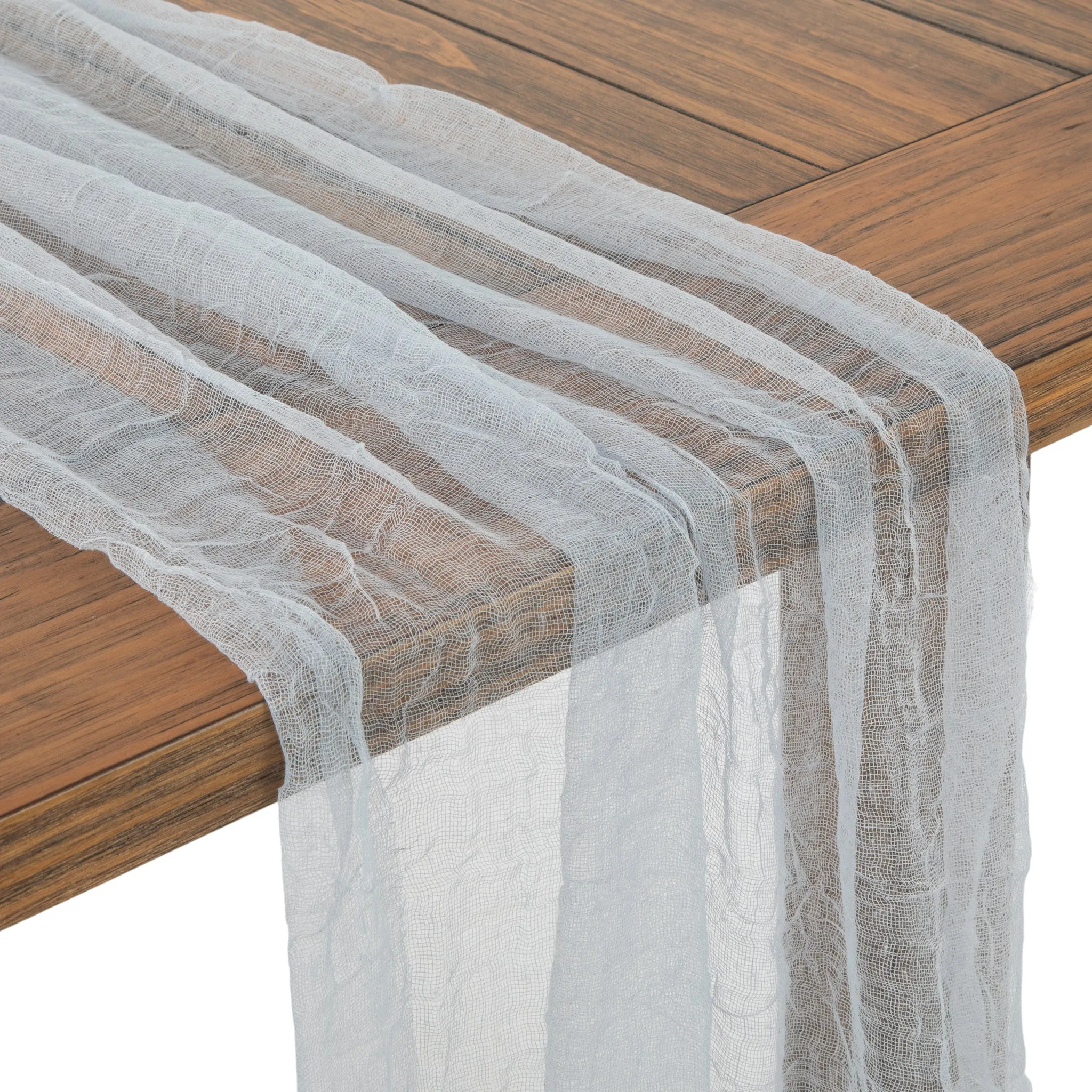 Cheesecloth Table Runner 25" x 16ft - Dusty Blue