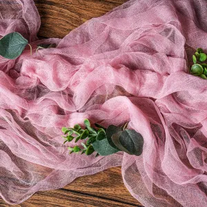 Cheesecloth Table Runner 25" x 16ft - Dusty Rose