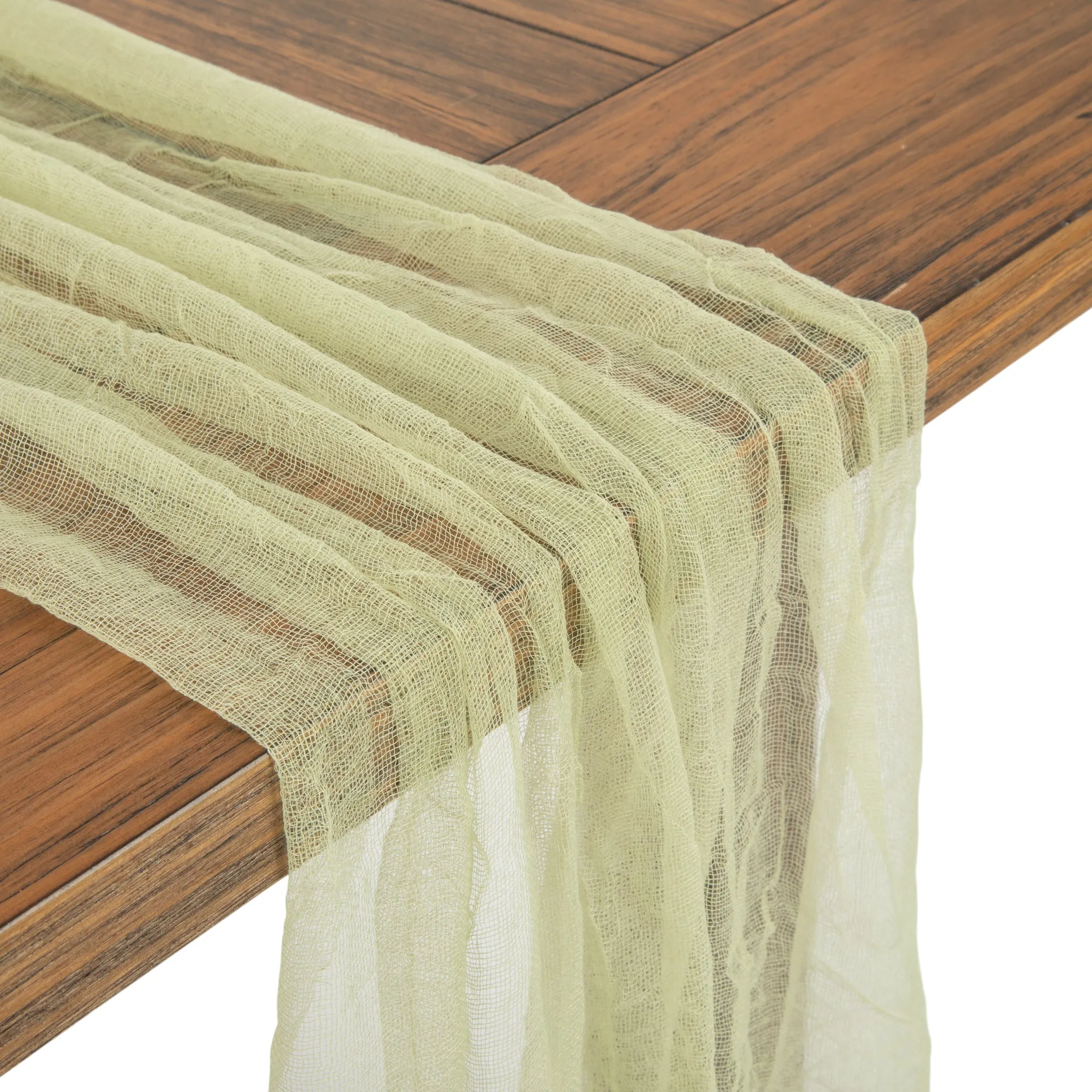 Cheesecloth Table Runner 25" x 16ft - Sage Green