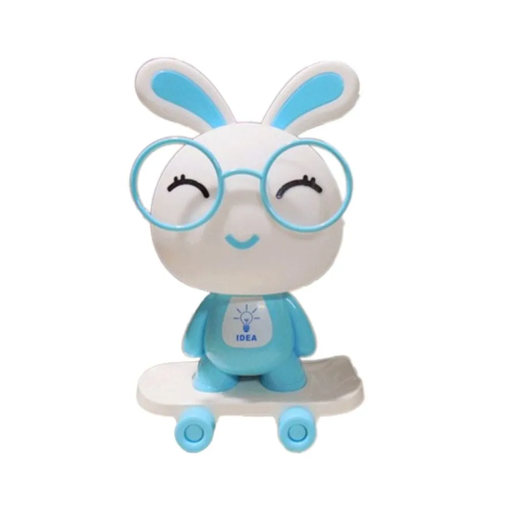 Children's Dimming Cartoon Bunny Table Lamp Warm Light Pupils Eye Protection LED Plug-in Bedside Bedroom Lamp