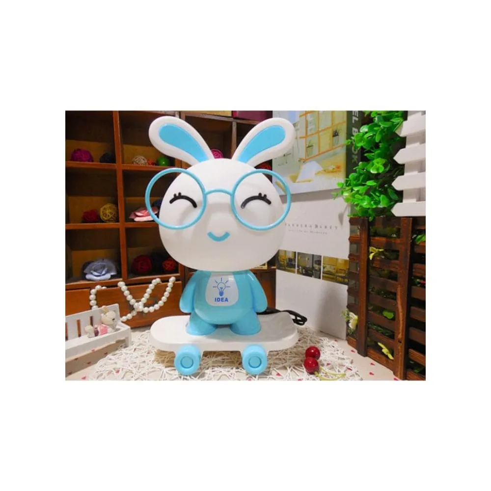 Children's Dimming Cartoon Bunny Table Lamp Warm Light Pupils Eye Protection LED Plug-in Bedside Bedroom Lamp