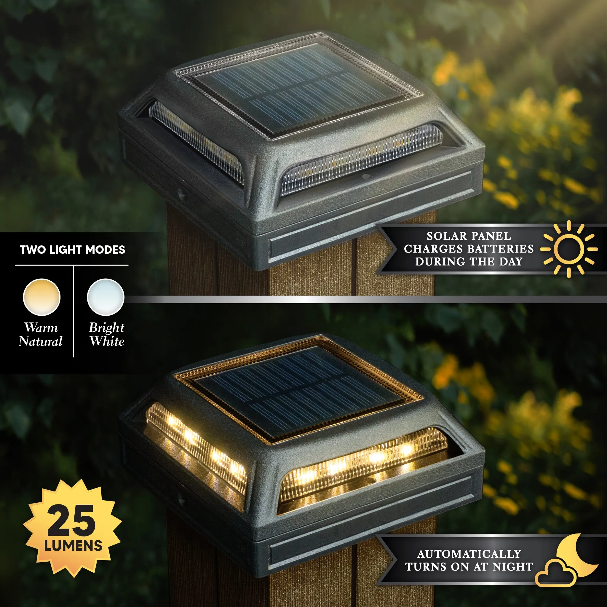 Classy Caps Muskoka Black Aluminum Solar Post/Path/Dock Light SLD505B