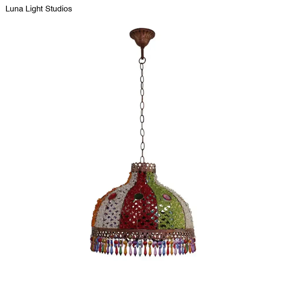 Colorful Metal Pendant Chandelier with Multiple Bulb Options, 14.5"/17"/23.5" Width