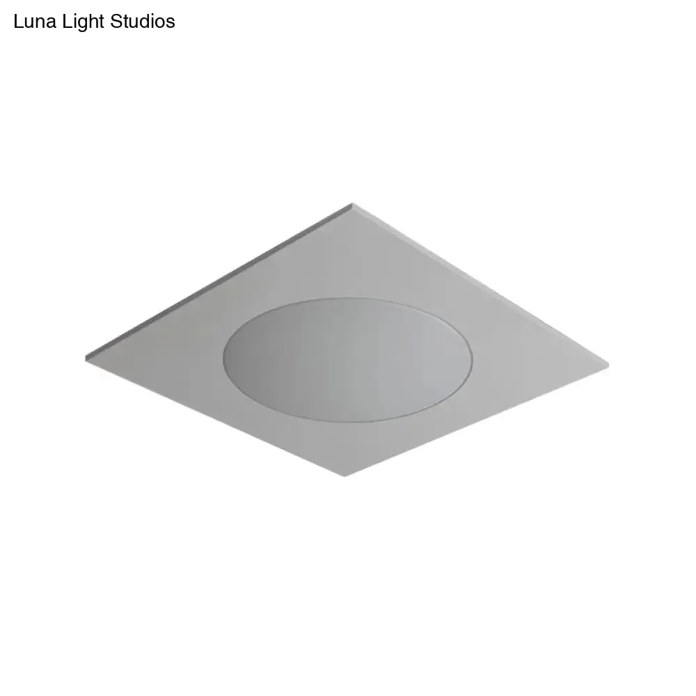 Contemporary White Square Flushmount LED Ceiling Fixture - 19.5"/23.5" W - Warm/White Light