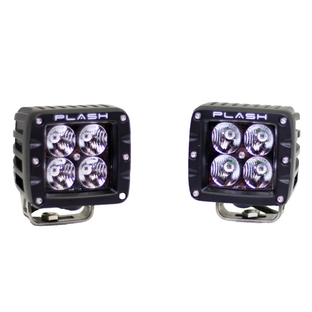 Cube Lights - 12W - Red - Pair