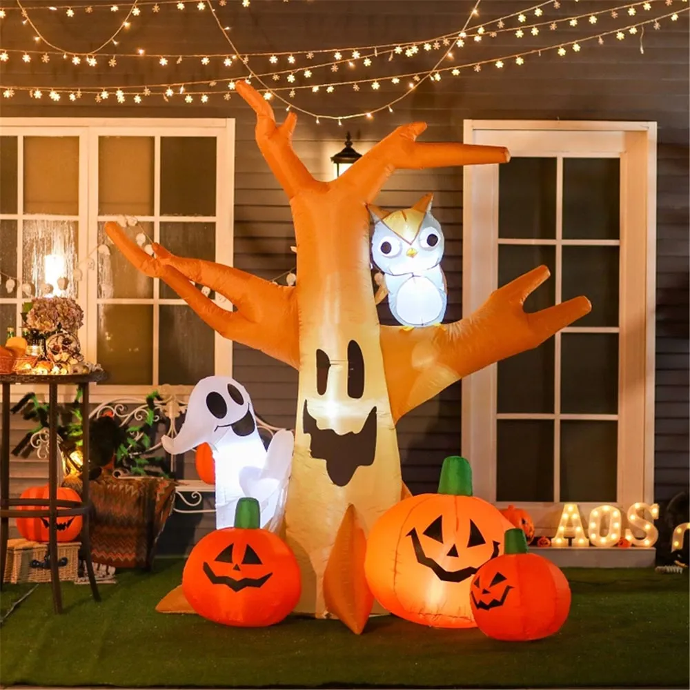 Cute Halloween Decoration Inflatable Ghost Tree Pumpkin Owl