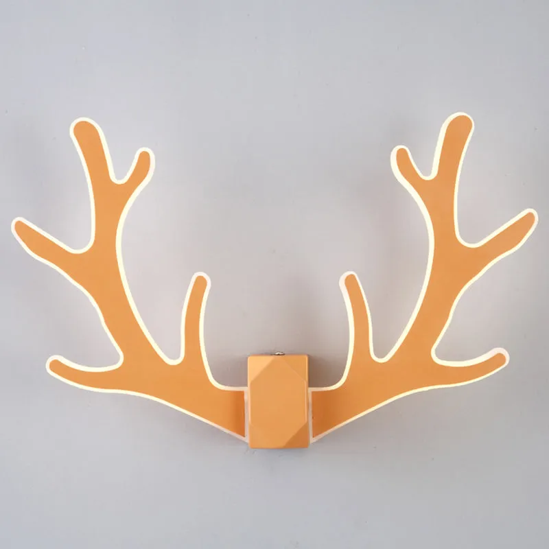 Deer Horn LED Wall Light - Decorative Metal Sconce Fixture