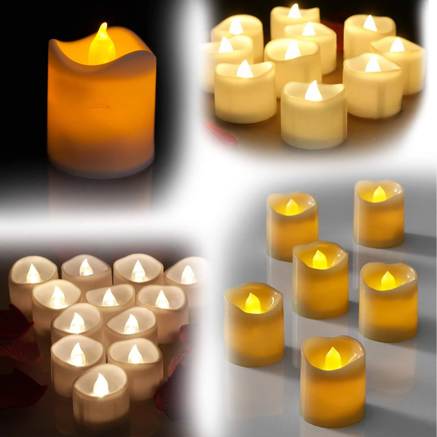 DeoDap Plastic Tea Light, Pack of 12