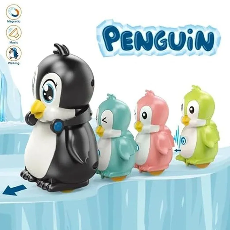 Electric Penguin Toys Set with Music & Light