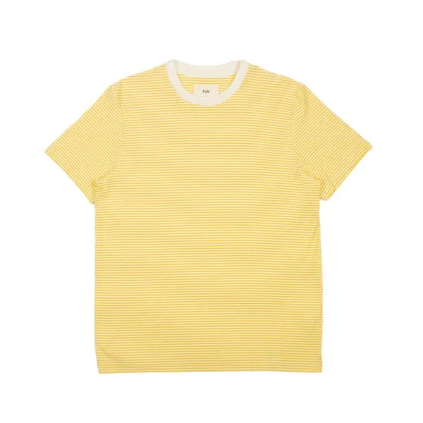 Folk 1X1 Stripe T-Shirt Light Gold