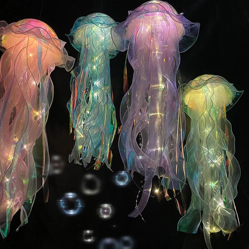 Hanging Jellyfish LED Decorative Lamp DIY Party Backdrop Decor