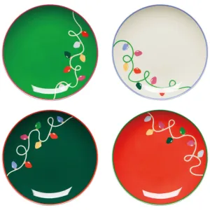 Holiday Glow Appetizer Plates Set of 4