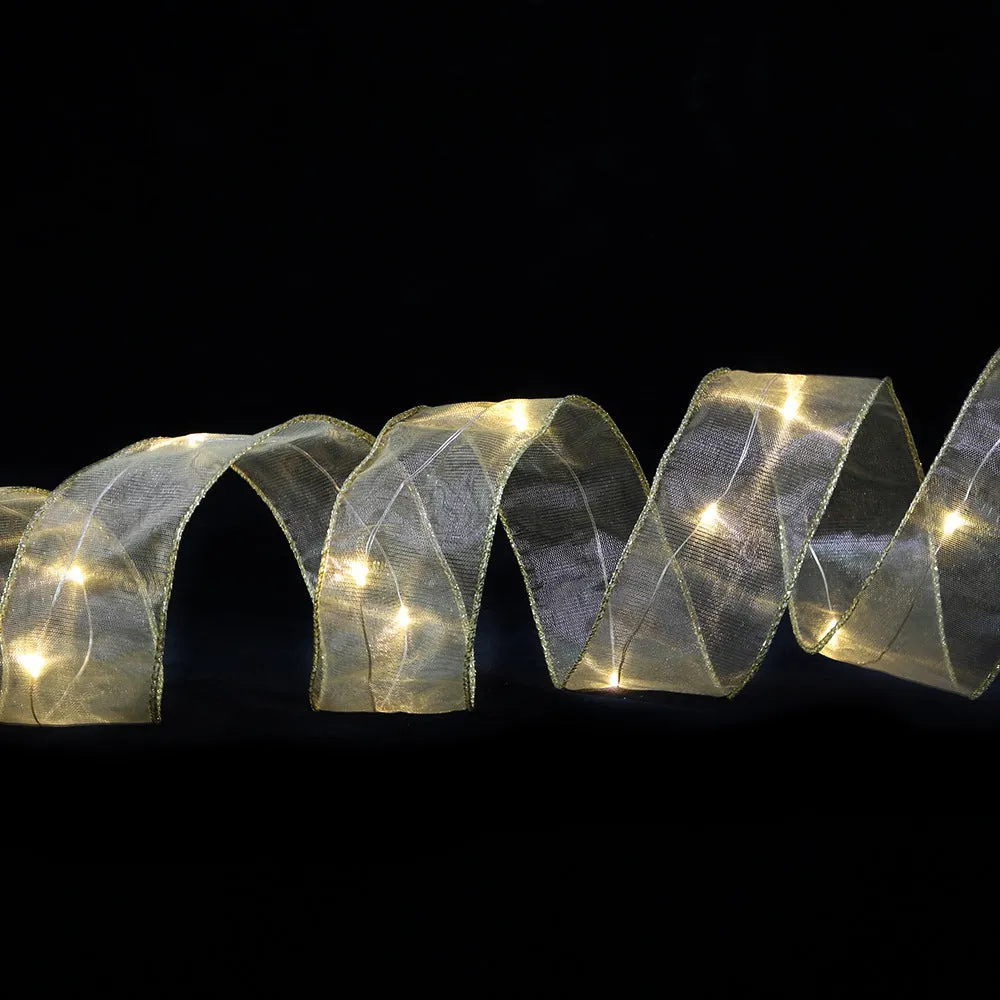 LED Decorative Christmas Ribbon Lights-Battery Operated