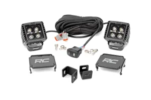 LED Light | Ditch Mount | 2" Black Pair | White DRL | Toyota Tundra | 2022-2022