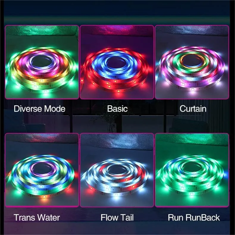 Led Light Strips with Music Sync RGB LED Light Strips,Music Sync Color Changing LED Lights for Bedroom,Indoor Light