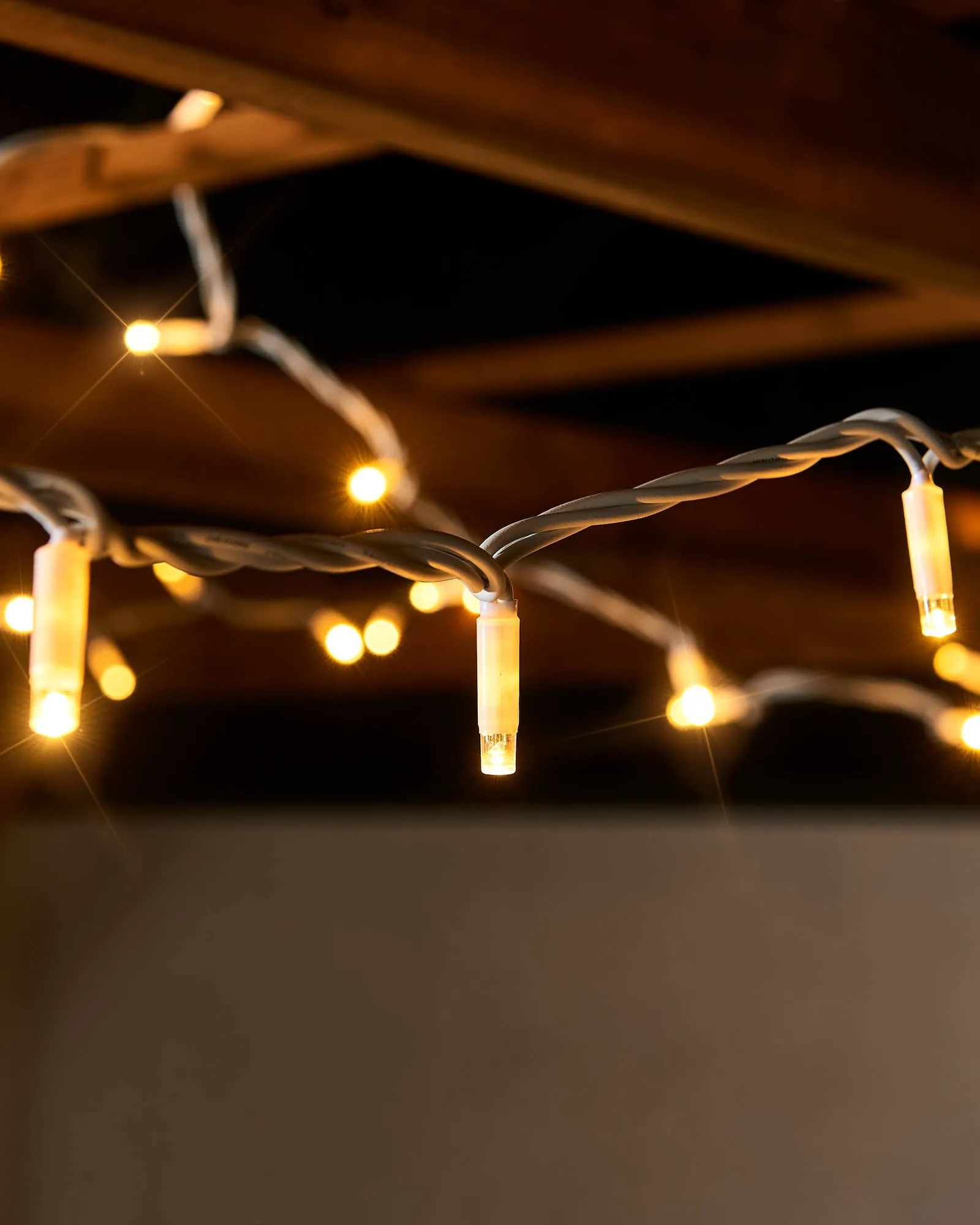 LINK PRO Twinkle LED String Lights, White Cable, Warm White