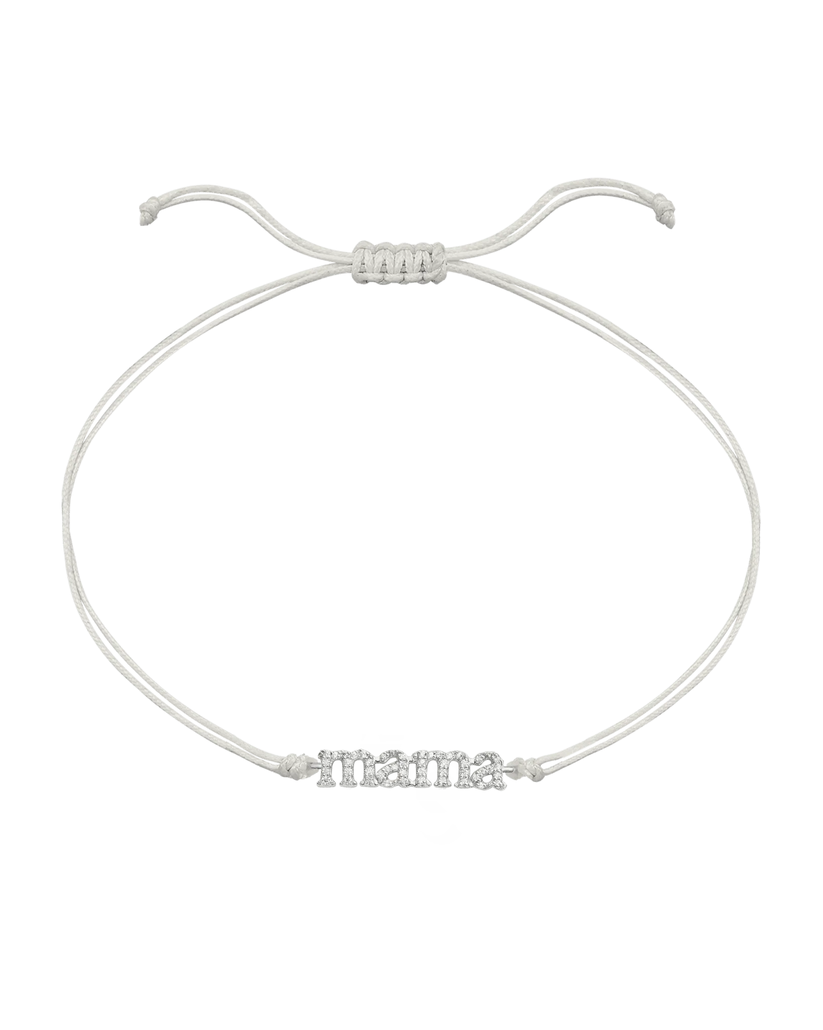 Mama String of Love - 14K White Gold