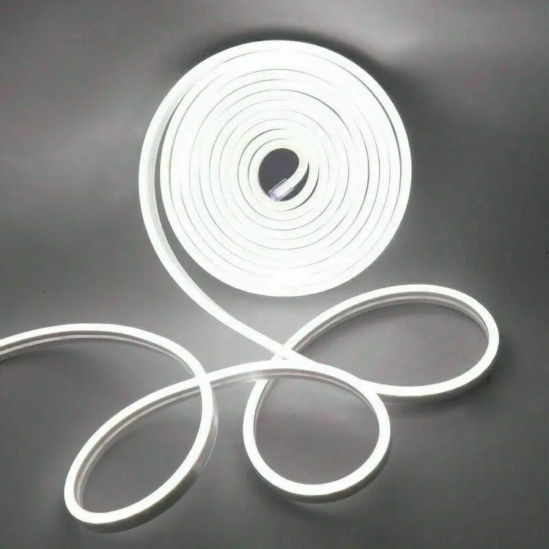 Mini Cool White Neon Flex 6000K 12V 6x12mm 120LEDs/m IP65 2.5cm Cut