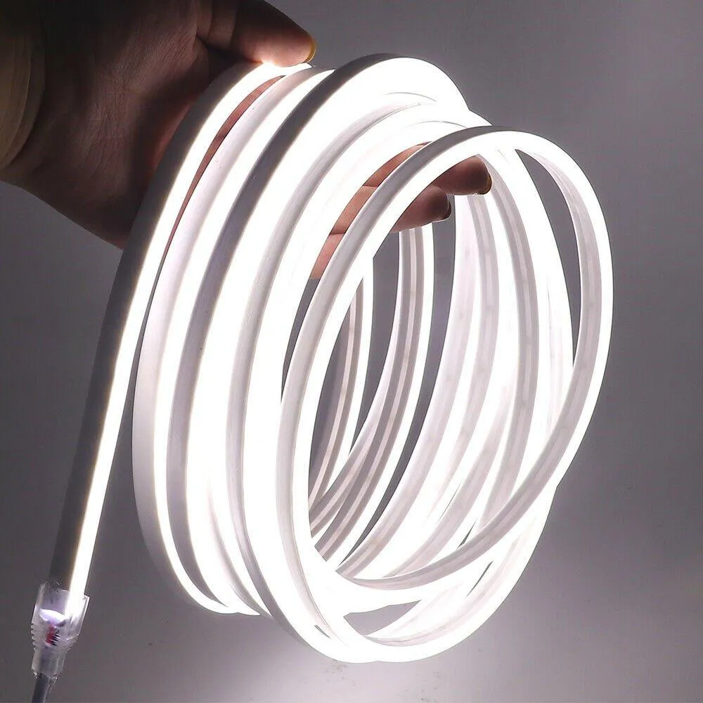 Mini Cool White Neon Flex 6000K 12V 6x12mm 120LEDs/m IP65 2.5cm Cut