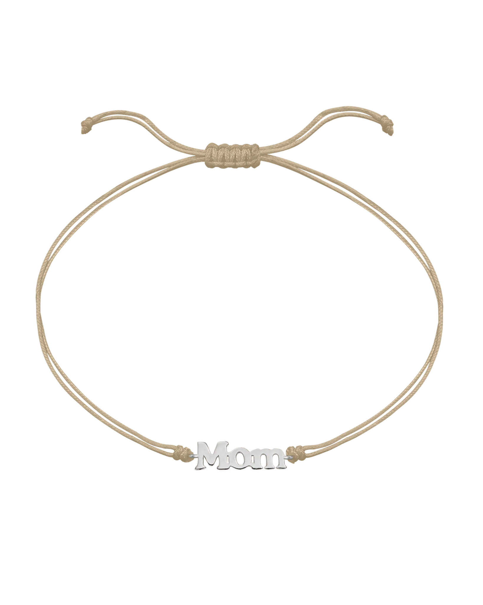 Mom String of Love - 14K White Gold